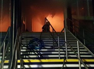 Nottingham rail station caught fire -60 Firefighters tackle with fire