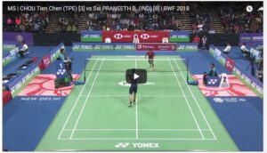 Live Badminton - CHOU Tien Chen (TPE) vs Sai PRANEETH B (IND)