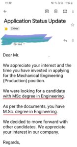 ATS Reject Resume