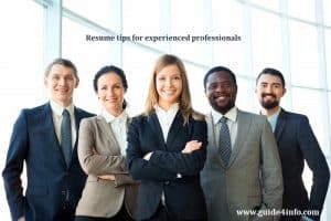 Resume tips for experienced professionals